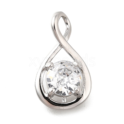 925 Sterling Silver Pave Cubic Zirconia Pendants STER-V001-03P-04-1
