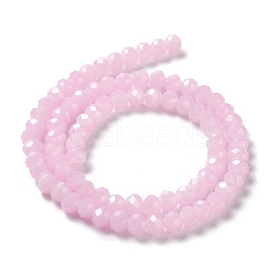 Baking Paint Imitation Jade Glass Bead Strands X-DGLA-A034-J8MM-A26-1