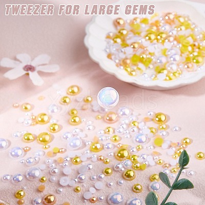 1 Bag Half Round Cabochons Set FIND-CP0003-17-1