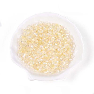 Transparent Spray Painted Glass Beads EGLA-N018-4mm-10-1