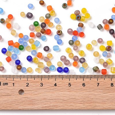 Frosted Colours 6/0 Glass Seed Beads SEED-A030-02A-1