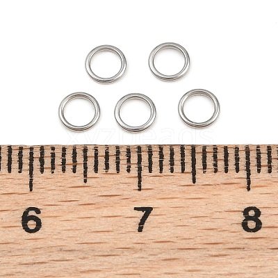 304 Stainless Steel Closed Jump Rings STAS-G393-06P-08-1