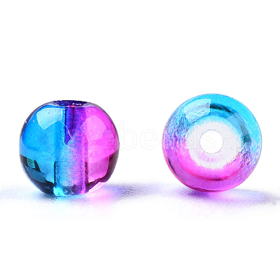 Mixed Style & Mixed Color Round Spray Painted Glass Beads DGLA-X0003-4mm-1