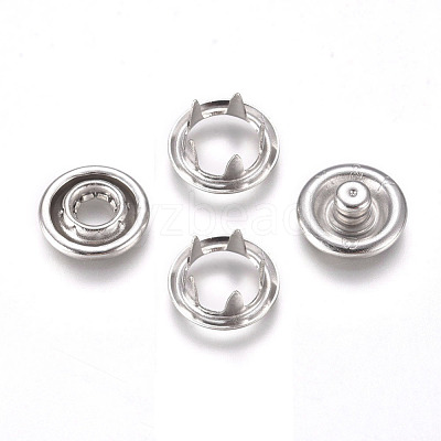 Copper Buttons Snap Stud Cap Socket Set KK-WH0033-89P-1