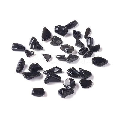 Natural Obsidian Chip Beads G-M364-18B-1