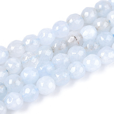Dyed Natural White Jade Beads Strands X-G-T139-6mm-60-24-1