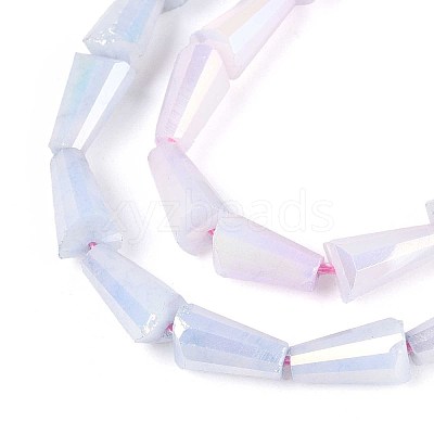 Anti-Tarnish Electroplate Glass Beads Strands GLAA-T025-27E-1