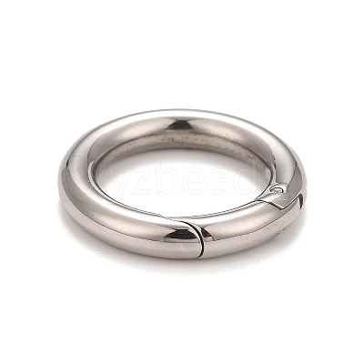 Non-Tarnish 304 Stainless Steel Spring Gate Rings X-STAS-M296-01P-D-1