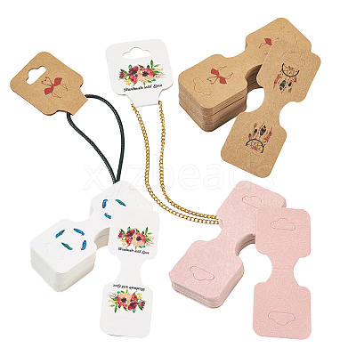 220Pcs 11 Styles Paper Necklace Display Cards CDIS-CD0001-03-1