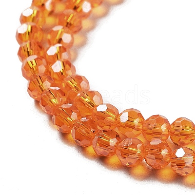Electroplate Transparent Glass Beads Strands EGLA-A035-T3mm-A05-1