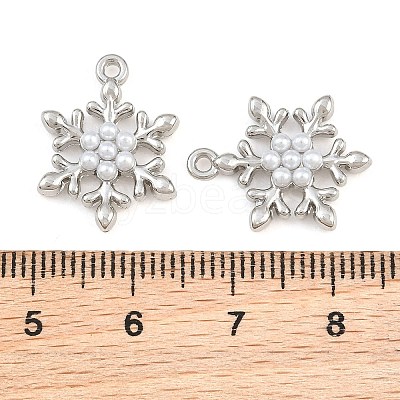 Alloy & ABS Plastic Pearl Pendants PL-CBAF039-01P-1