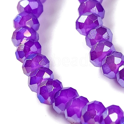 Baking Electroplate Glass Beads Strands X-DGLA-A039-J4mm-B05-1