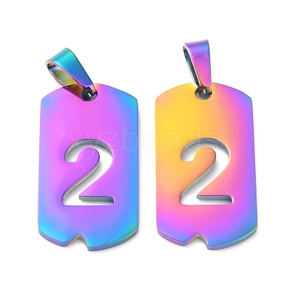 Ion Plating(IP) 304 Stainless Steel Pendants STAS-O127-A02-1