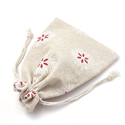 Polycotton(Polyester Cotton) Packing Pouches Drawstring Bags ABAG-S003-02A-1