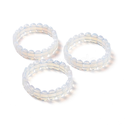 Opalite Oval Beaded Stretch Bracelet G-E010-01O-1