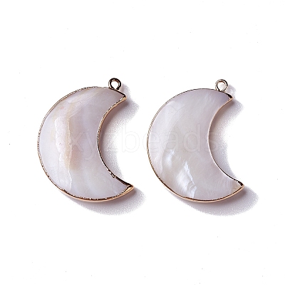 Natural Fresh Shell Pendants SHEL-P015-08KCG-1