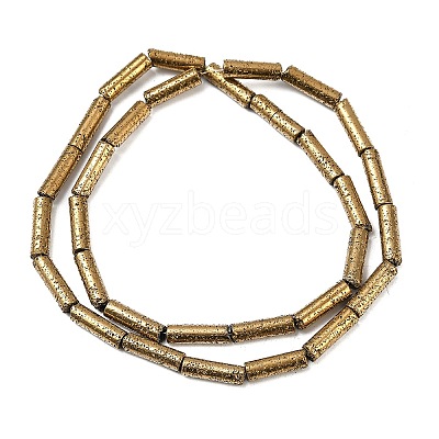 Electroplated Natural Lava Rock Beads Strands G-K388-03B-02-1