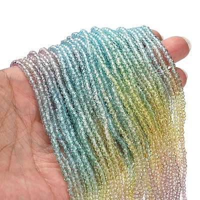 Transparent Painted Glass Beads Strands LS-DGLA-A034-T2mm-A15-1