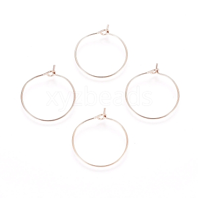 Ion Plating(IP) 316L Surgical Stainless Steel Hoop Earring Findings STAS-D164-03RG-1