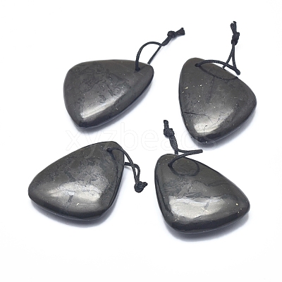 Natural Shungite Pendants G-F675-20-1