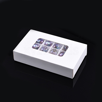 Electroplated Glass Pendants EGLA-N006-062-1