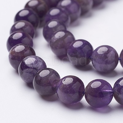 Round Amethyst Beads Strands GSR10mmC062-1