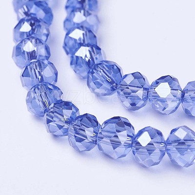 Electroplate Glass Beads Strands X-EGLA-A034-T4mm-A17-1