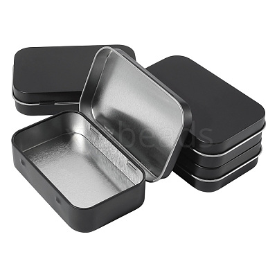 4Pcs Iron Jewelry Storage Boxes with Hinged Lid CON-SP0001-20A-1