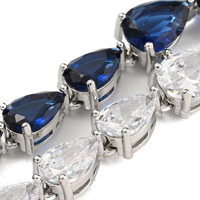 Brass Micro Pave Cubic Zirconia Necklaces NJEW-H027-01P-02-1