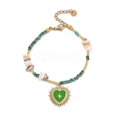 304 Stainless Steel Seed Bead Bracelets for Women BJEW-U012-02G-1