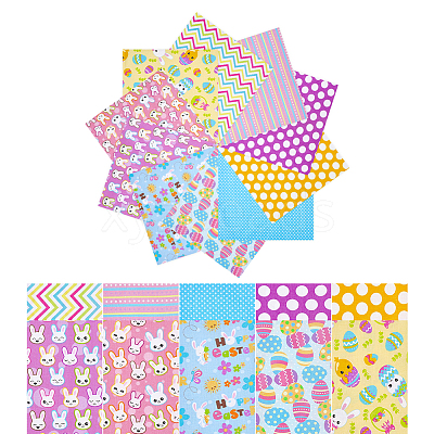 Easter Cotton Fabric DIY-WH0591-404-1
