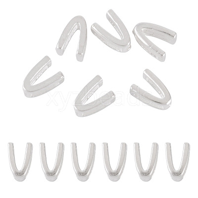6Pcs 925 Sterling Silver Hollow Initial Beads STER-TA0001-53V-1