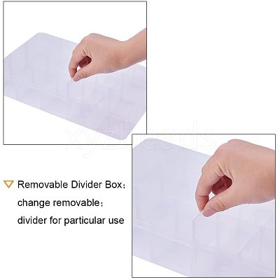 Rectangle Plastic Bead Storage Containers CON-PH0002-05-1
