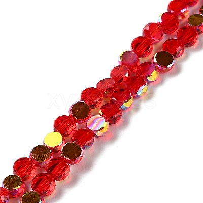Transparent Electroplate Glass Beads Strands GLAA-Q099-I01-08-1