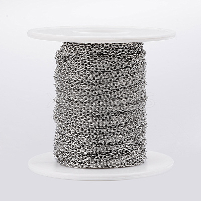 Tarnish Resistant 304 Stainless Steel Cable Chains CHS-H009-27P-1