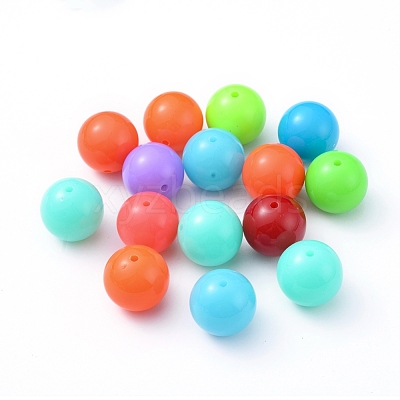 Fluorescent Chunky Acrylic Beads X-MACR-R517-20mm-M-1
