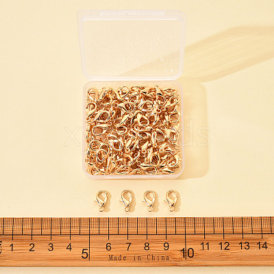 Zinc Alloy Lobster Claw Clasps PALLOY-YW0001-12KCG-1