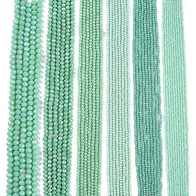Electroplate Glass Beads Strands EGLA-A044-P6mm-A14-1
