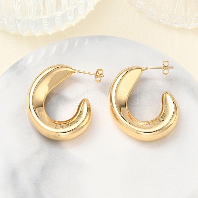 Brass Stud Earrings KK-CBAD851-06G-1