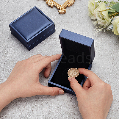Rectangel PU Imitation Leather Coin Storage Boxes LS-CON-WH0086-102B-02-1