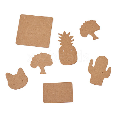 Cactus & Cat & Pineapple & Tree & Square & Rectangle Shape Earring Display Cards EDIS-TA0001-001-1