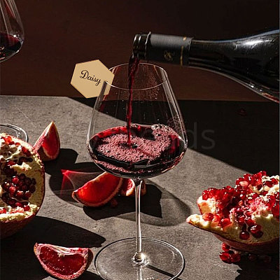 40Pcs Mirror Acrylic Wine Glass Charms AJEW-FG0003-02A-1