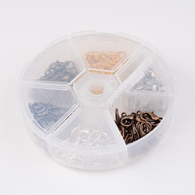 1 Box 120PCS 6 Colors Zinc Alloy Lobster Claw Clasps PALLOY-X0007-NF-B-1