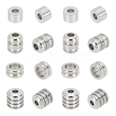 80Pcs 4 Style 304 Stainless Steel Beads STAS-DC0005-57-1