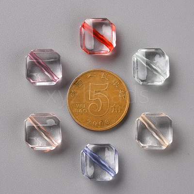 Transparent Acrylic Beads TACR-S154-08A-1