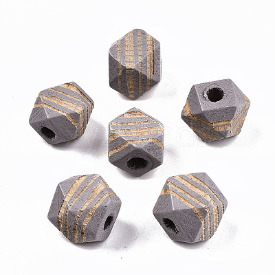 Painted Natural Wood Beads WOOD-T021-52A-05-1