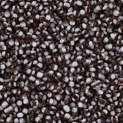 12/0 Two Tone Opaque Glass Seed Beads SEED-T006-01A-A03-1