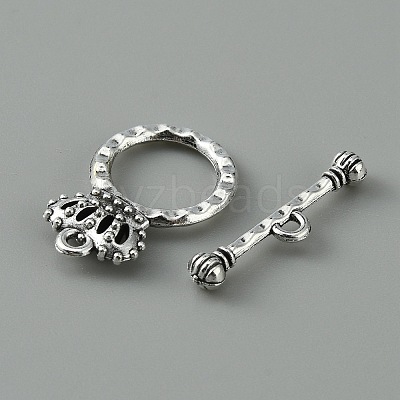 Tibetan Style Alloy Toggle Clasps FIND-CJC0012-056-1
