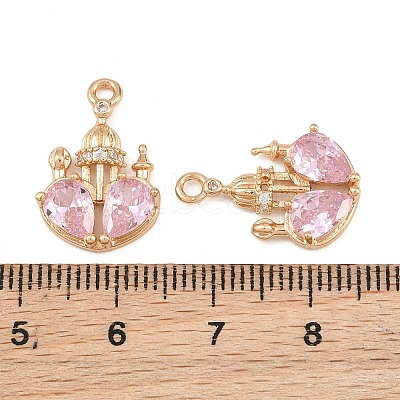 Brass Pave Cubic Zirconia Pendants CU-CBA8183-05G-B-1