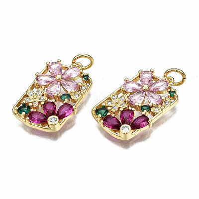 Brass Micro Pave Cubic Zirconia Pendants LS-ZIRC-Q200-010-NF-1